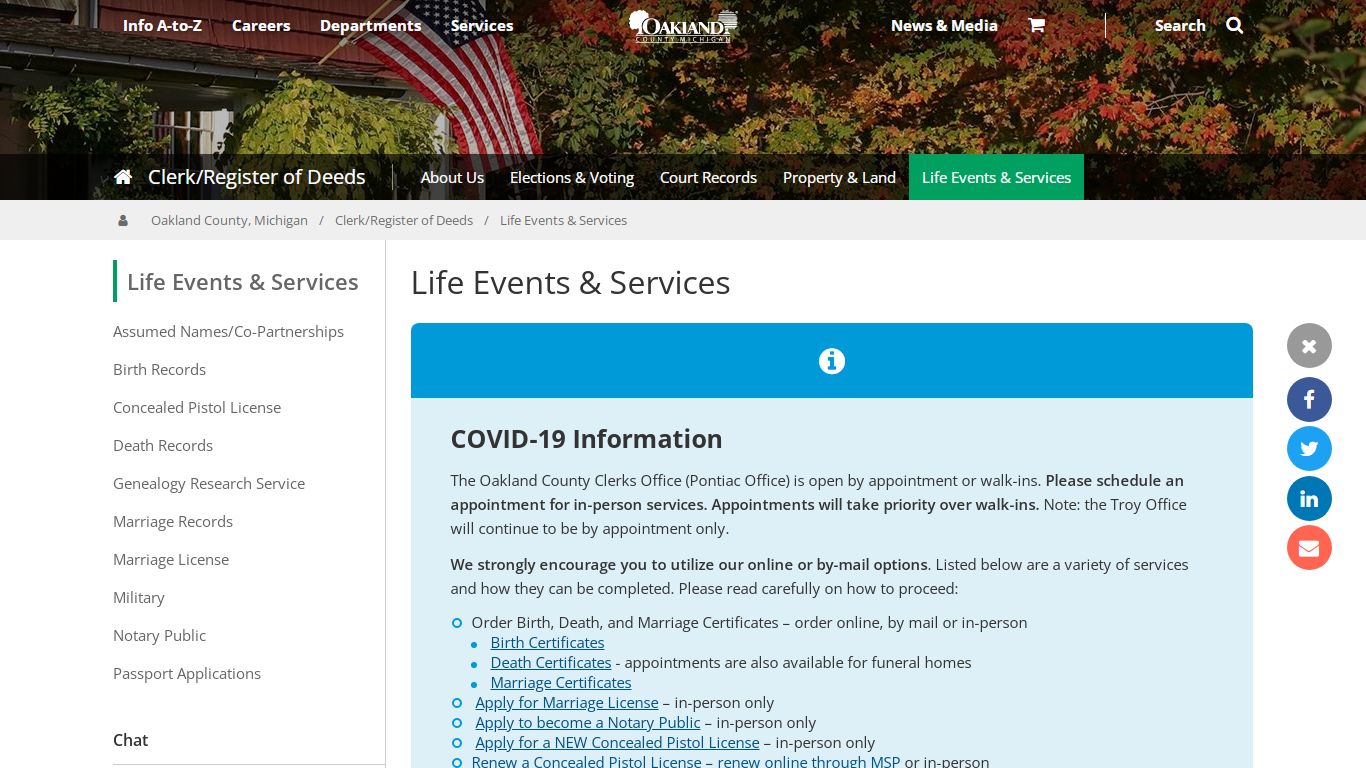 Life Events & Services | Life Events & Services - Oakgov